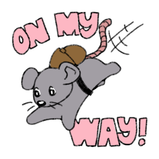 On my way sticker