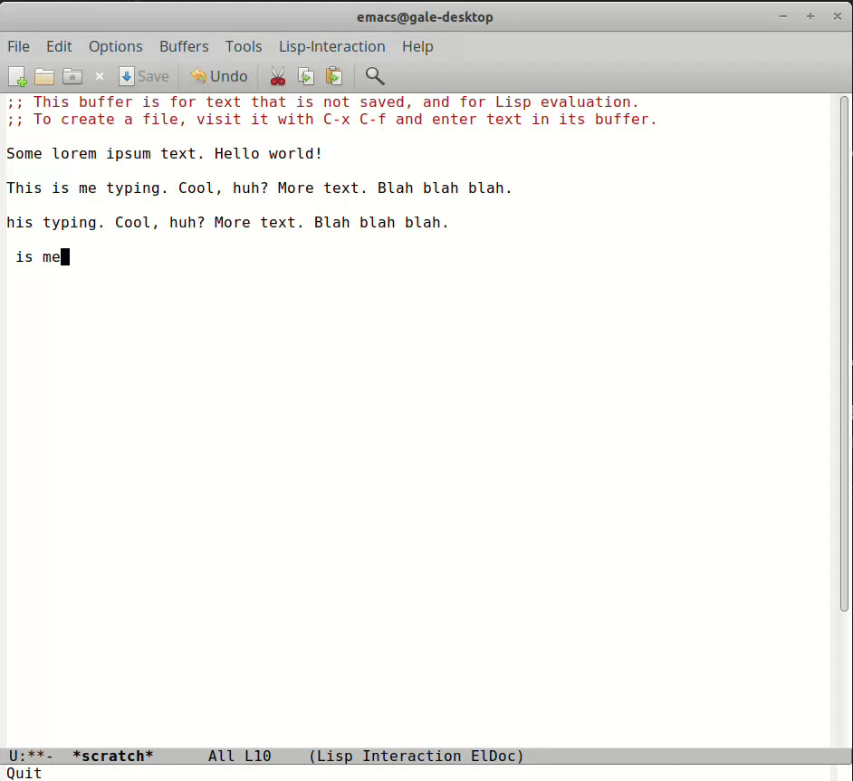 Demo of buffer operations