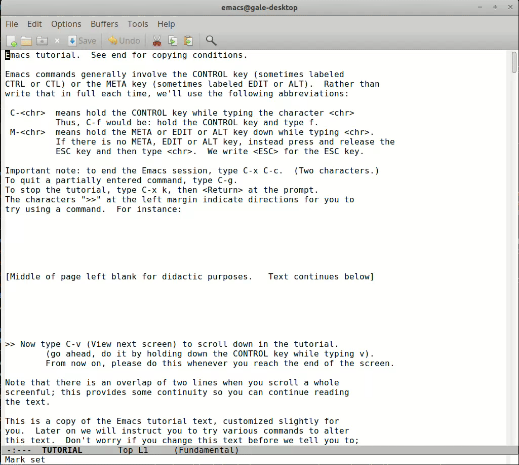 Demo of navigating the buffer