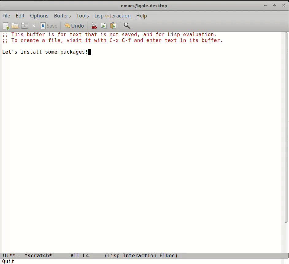 Demo of package installation
