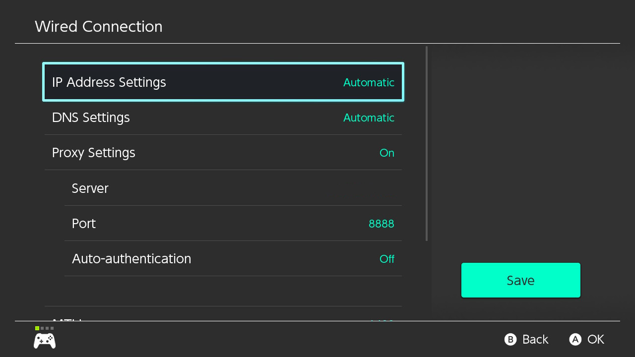 Wired Connection Settings